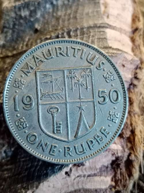 Maritius 1950 one rupee