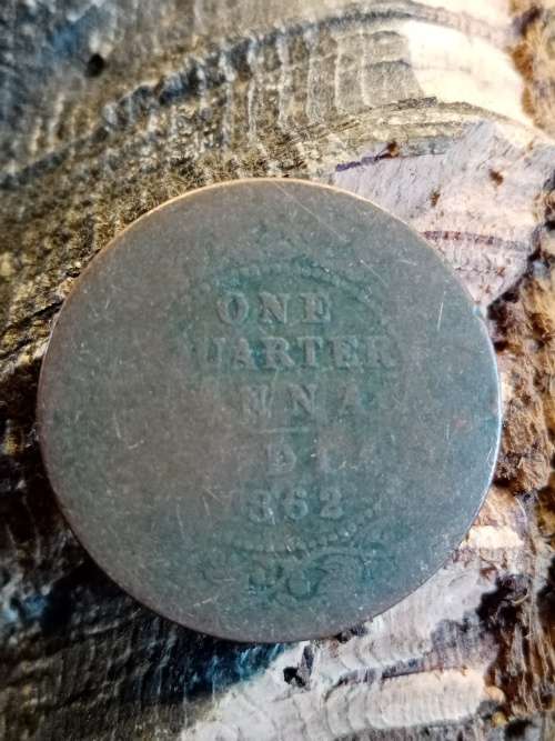 One quarter anna 1862