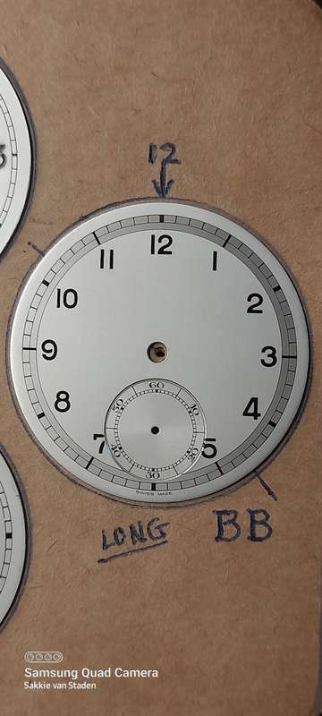 New old stock pocket watch/trench watch dials 39mm