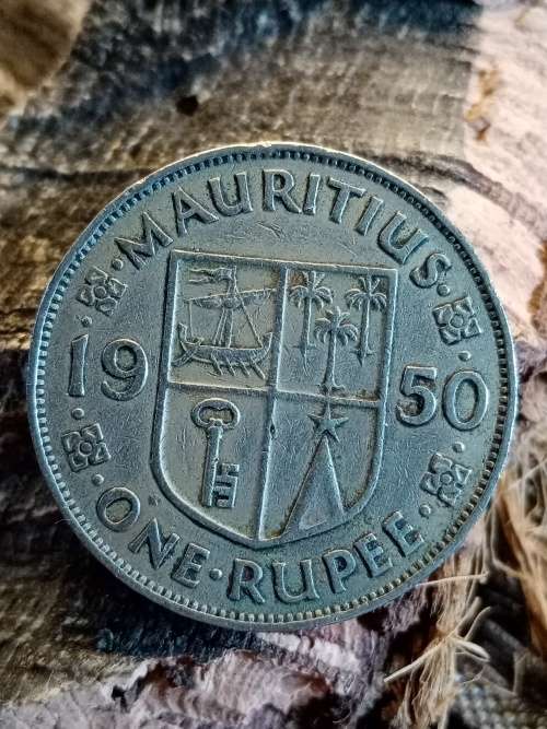 Maritius 1950 One rupee
