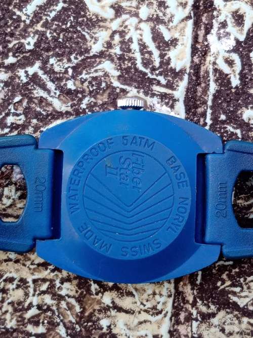 Nivada Fiber Star II manual wind rare watch 38mm ex crown WORKING WITH ORIGINAL STRAP