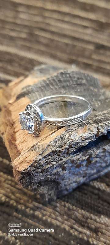 Sterling Silver ladies ring Size O NO BOX!
