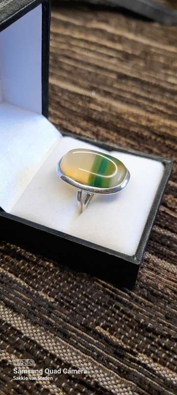 Sterling Silver ladies ring Size M.5 NO BOX!