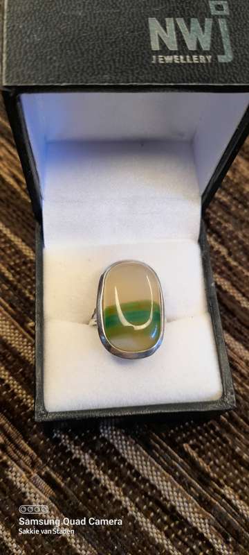 Sterling Silver ladies ring Size M.5 NO BOX!