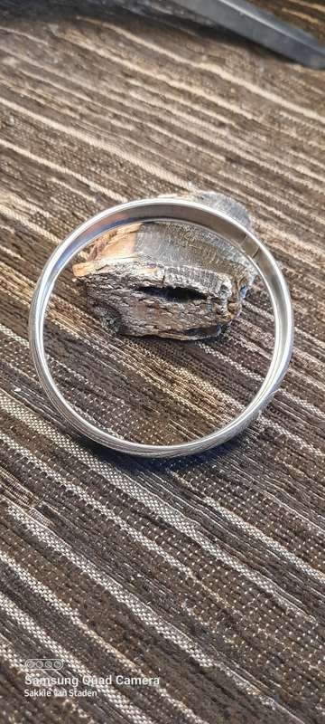 Bangle 14mm wide marked 925 made in italy indisde diameter 70mm