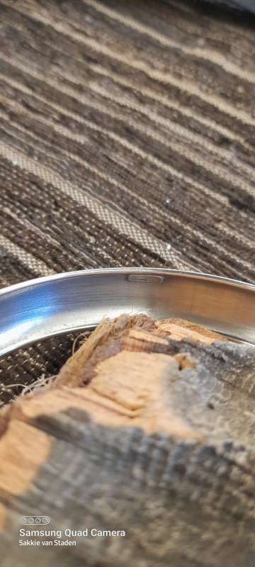 Bangle 14mm wide marked 925 made in italy indisde diameter 70mm
