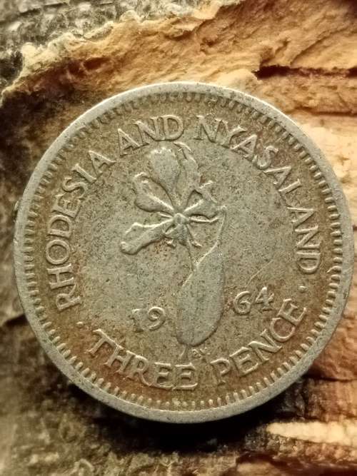 Rhodesia and Nyasaland 1964 Threepence