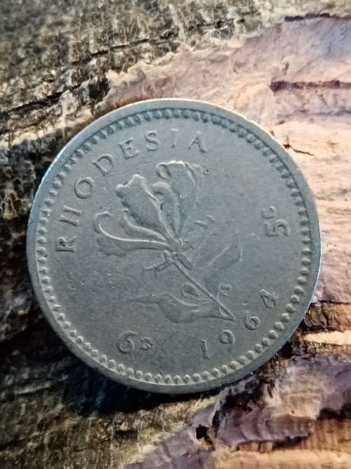 Rhodesia sixpence 5 cents 1964