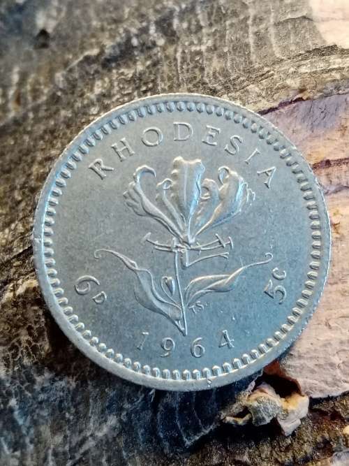 Rhodesia sixpence 5 cents 1964