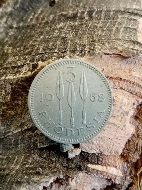 Rhodesia threepence 1968
