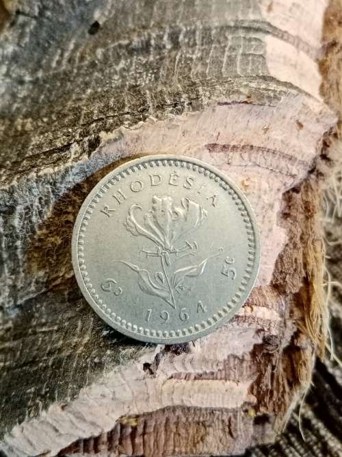 Rhodesia sixpence 5 cents 1964