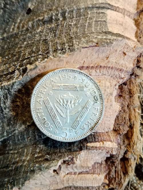 South Africa threepence 1954