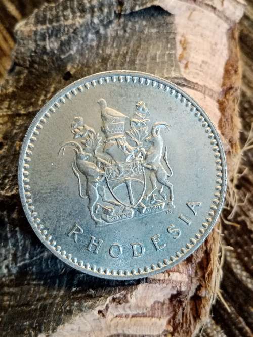 Rhodesia twenty five cents 1975
