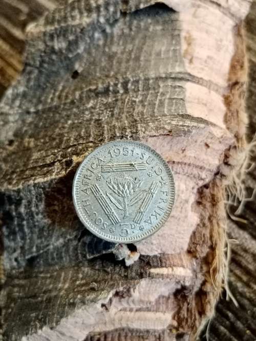 South Africa threepence 1951