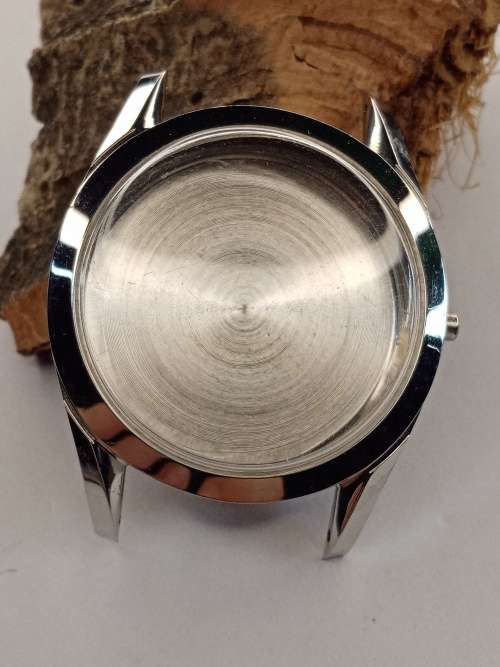 New old stock watch case crystal intact Size: 34mm ex crown
