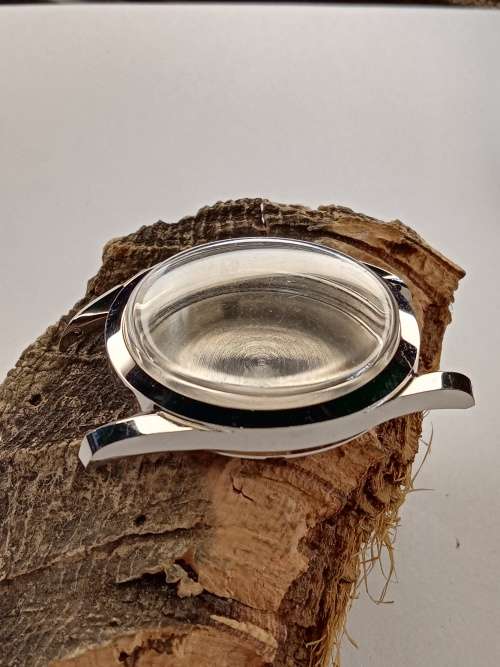 New old stock watch case crystal intact Size: 34mm ex crown