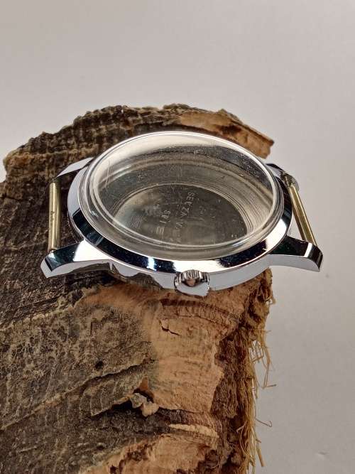New old stock watch case crystal intact Size: 33mm ex crown