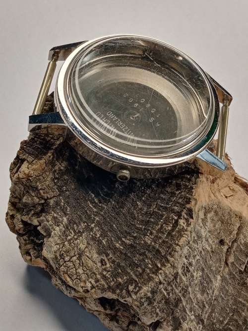 New old stock watch case crystal intact Size: 33mm ex crown