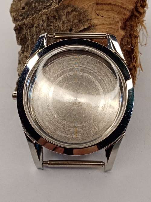 New old stock watch case crystal intact Size: 34mm ex crown