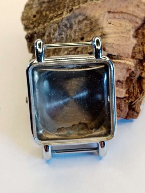 Square new old stock watch cases 26mm crystal intact