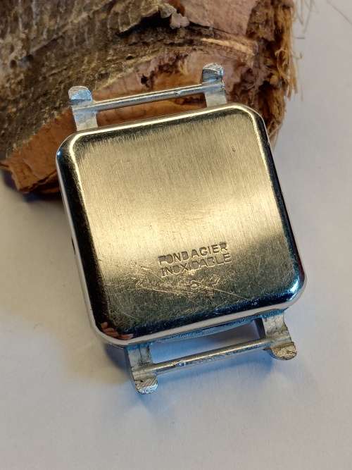 Square new old stock watch cases 26mm crystal intact