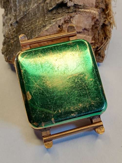 Square new old stock watch cases 26mm crystal intact