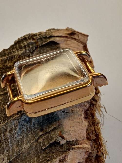 Square new old stock watch cases 26mm crystal intact