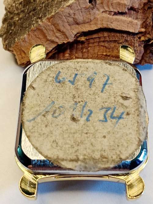 Square new old stock watch cases 26mm crystal intact
