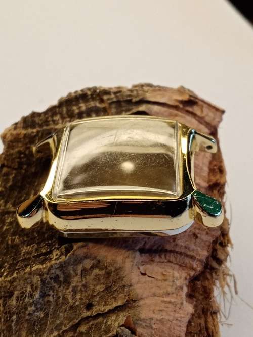 Square new old stock watch cases 26mm crystal intact