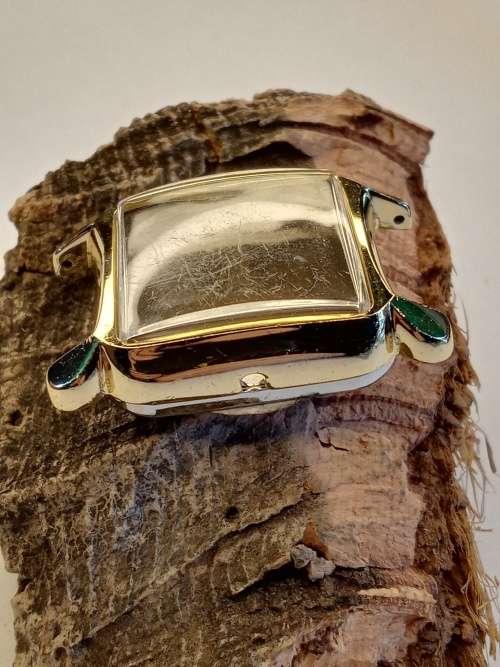 Square new old stock watch cases 26mm crystal intact