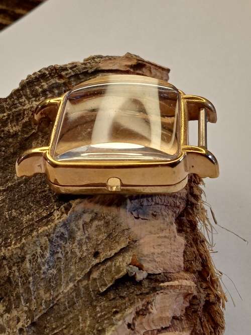 Square new old stock watch cases 26mm crystal intact