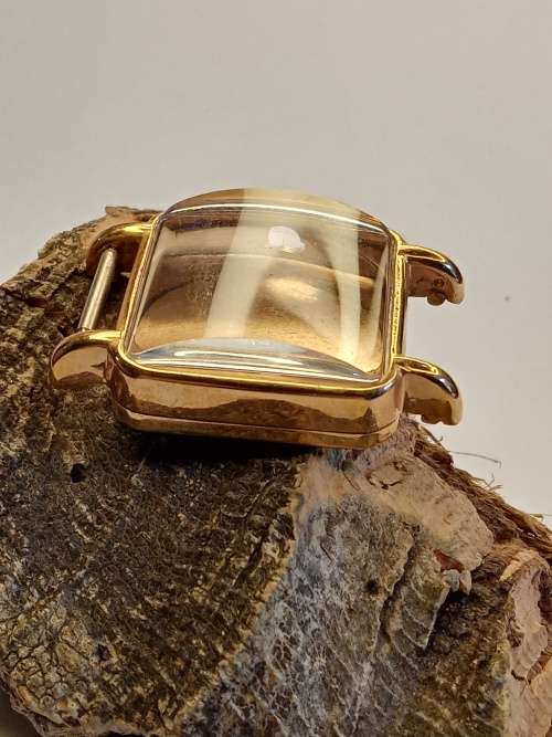 Square new old stock watch cases 26mm crystal intact