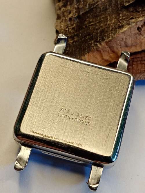 Square new old stock watch cases 27mm crystal intact