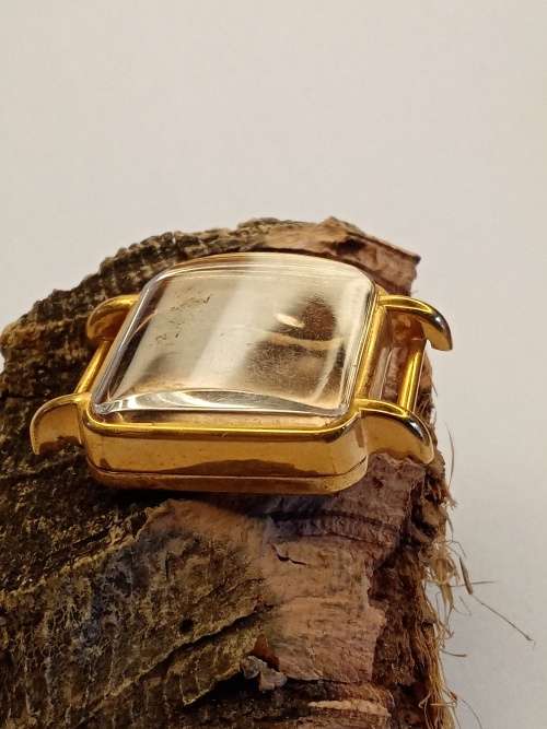 Square new old stock watch cases 26mm crystal intact