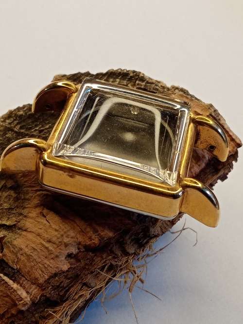 Square new old stock watch cases 27mm crystal intact