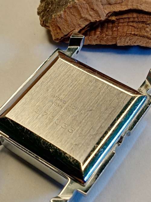Square new old stock watch cases 26mm crystal intact
