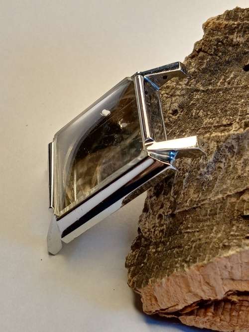 Square new old stock watch cases 26mm crystal intact