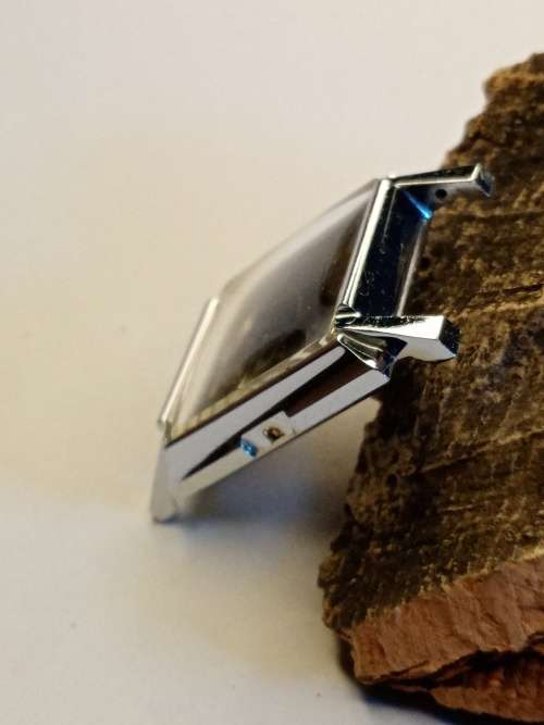 Square new old stock watch cases 26mm crystal intact
