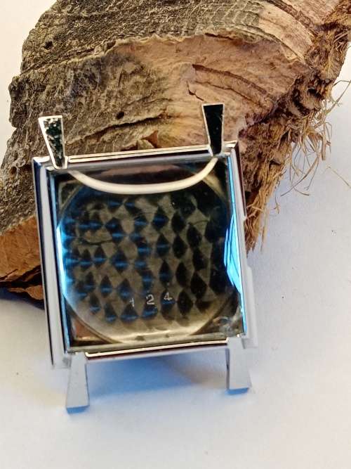 Square new old stock watch cases 26mm crystal intact