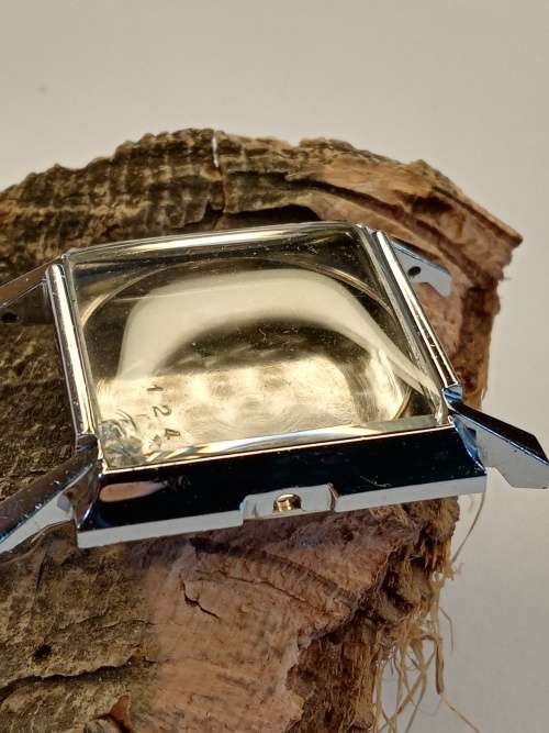 Square new old stock watch cases 26mm crystal intact