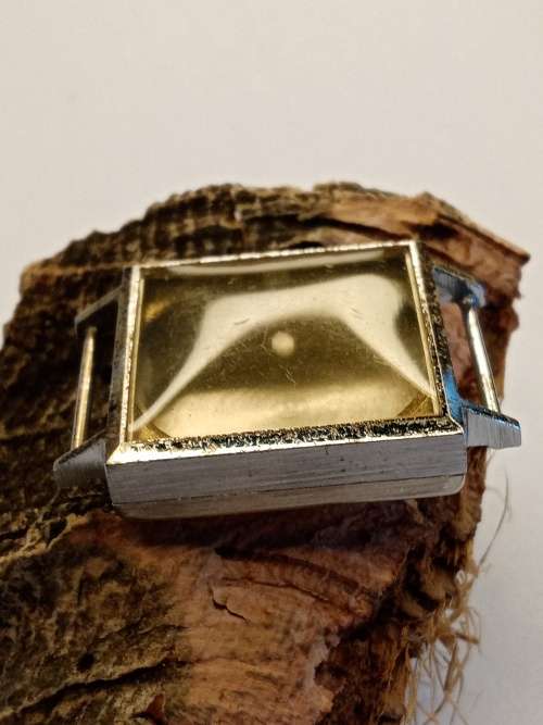 Square new old stock watch cases 26mm crystal intact