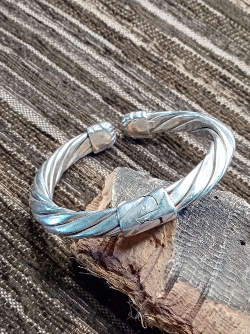 Bangle Sterling silver width: 9mm thick: 7mm