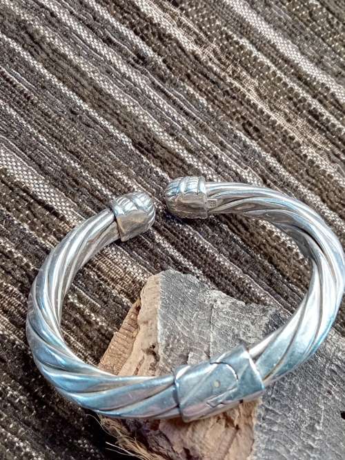Bangle Sterling silver width: 9mm thick: 7mm