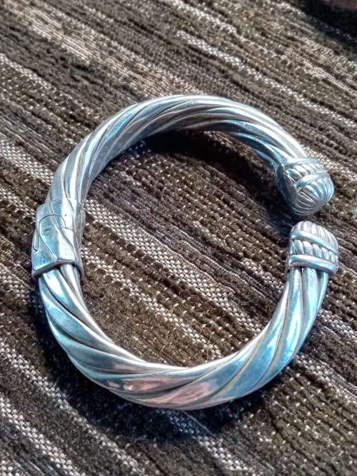 Bangle Sterling silver width: 9mm thick: 7mm