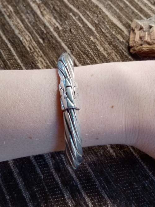 Bangle Sterling silver width: 9mm thick: 7mm
