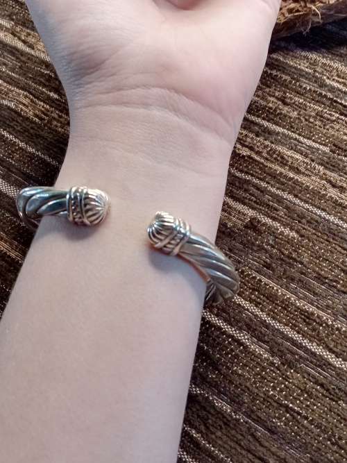 Bangle Sterling silver width: 9mm thick: 7mm