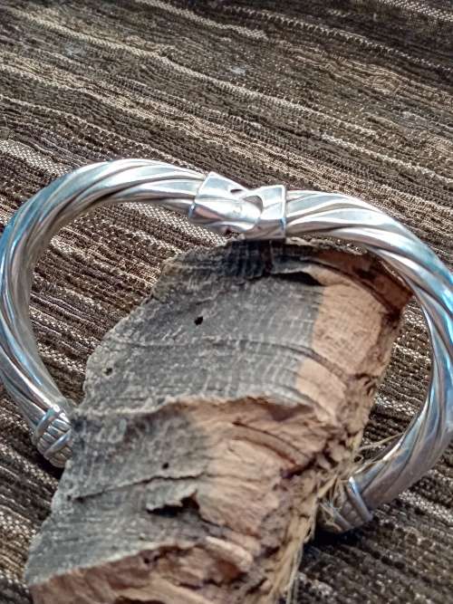 Bangle Sterling silver width: 9mm thick: 7mm