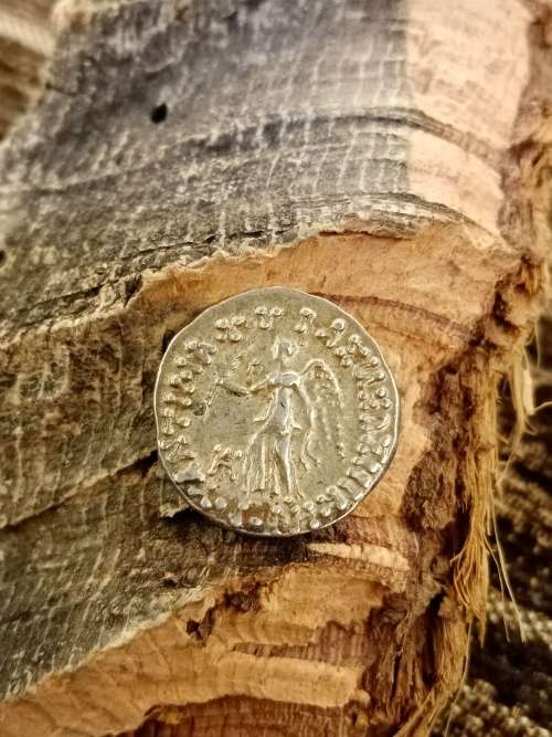 Indo Greek Drachma Antimachus II Nikephoros +- 162-157 BC