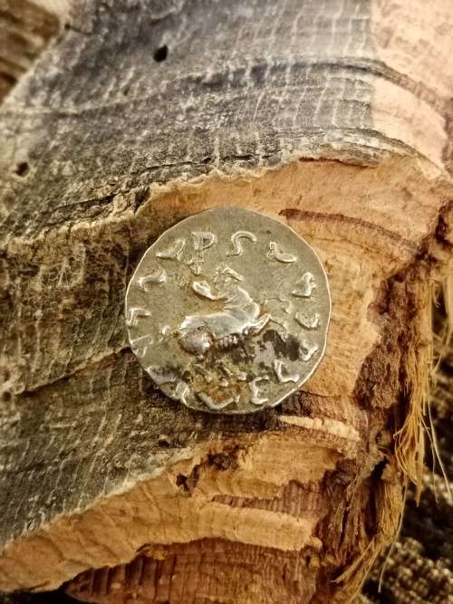 Indo Greek Drachma Antimachus II Nikephoros +- 162-157 BC