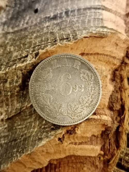 1893 ZAR sixpence